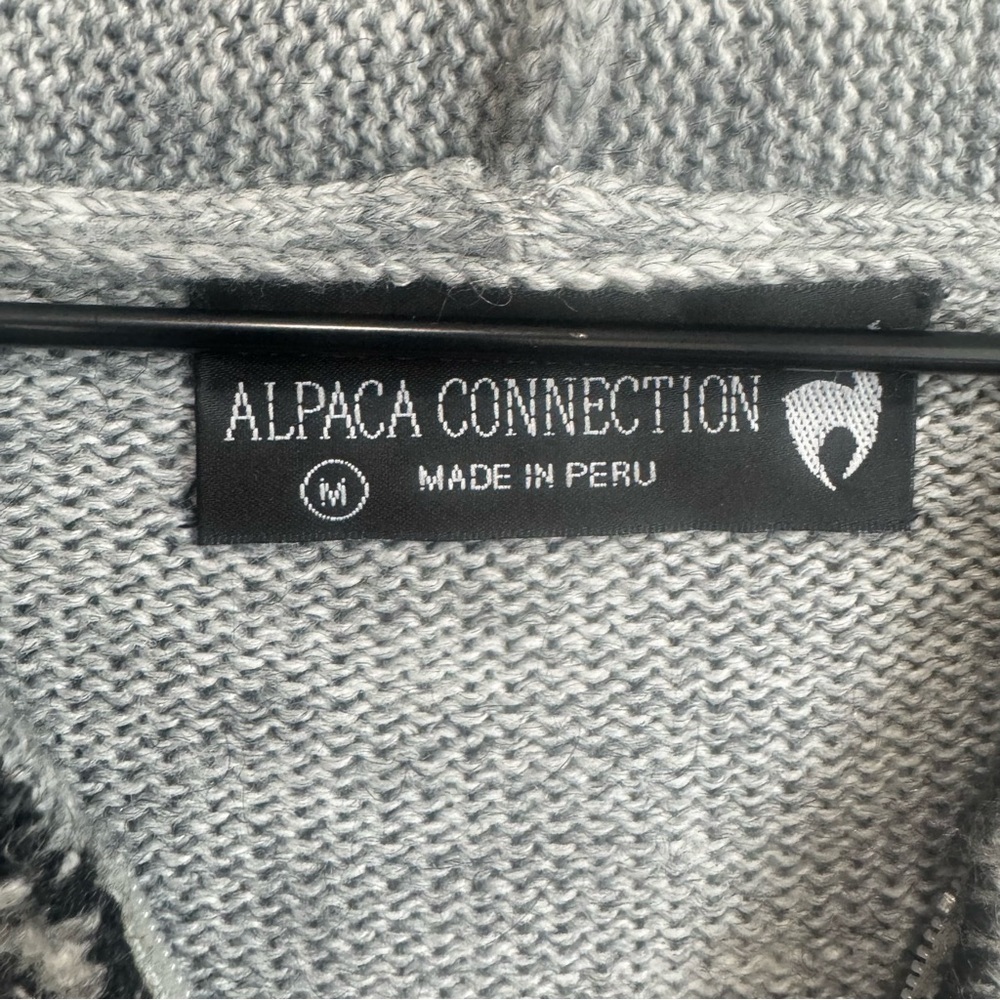 Alpaca Connection Knit Sweater Hoodie Jacket‎ Women's Medium Aztec Southwestern - Picture 3 of 9